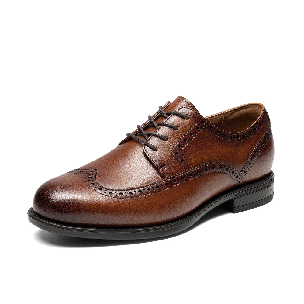 BRUNO MARC Crafture Leather Men s Brogue Wingtip Oxfords
