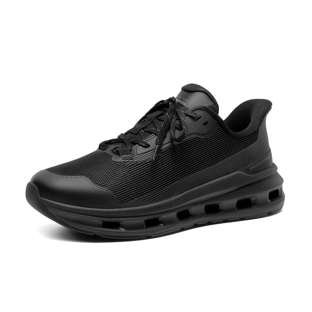 BRUNO MARC Men s Lace Up Lightweight Cushion Mesh Sneakers With Hollow Shock Absorbing Sole