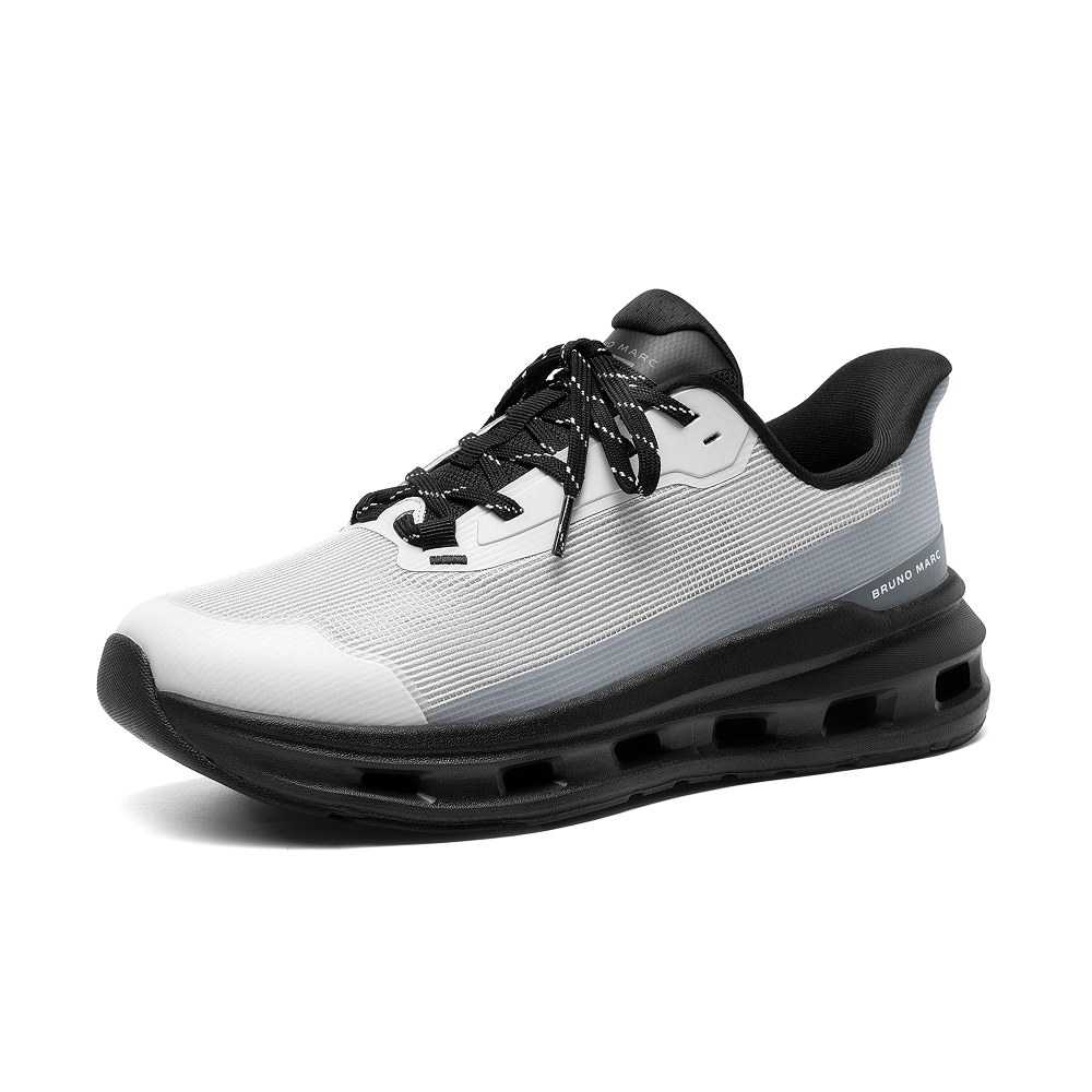 BRUNO MARC Men s Lace Up Lightweight Cushion Mesh Sneakers With Hollow Shock Absorbing Sole