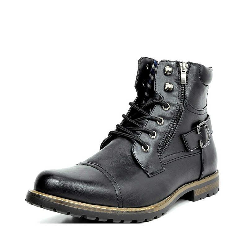 DREAM PAIRS Men s Side Zipper Motorcycle Combat Boots