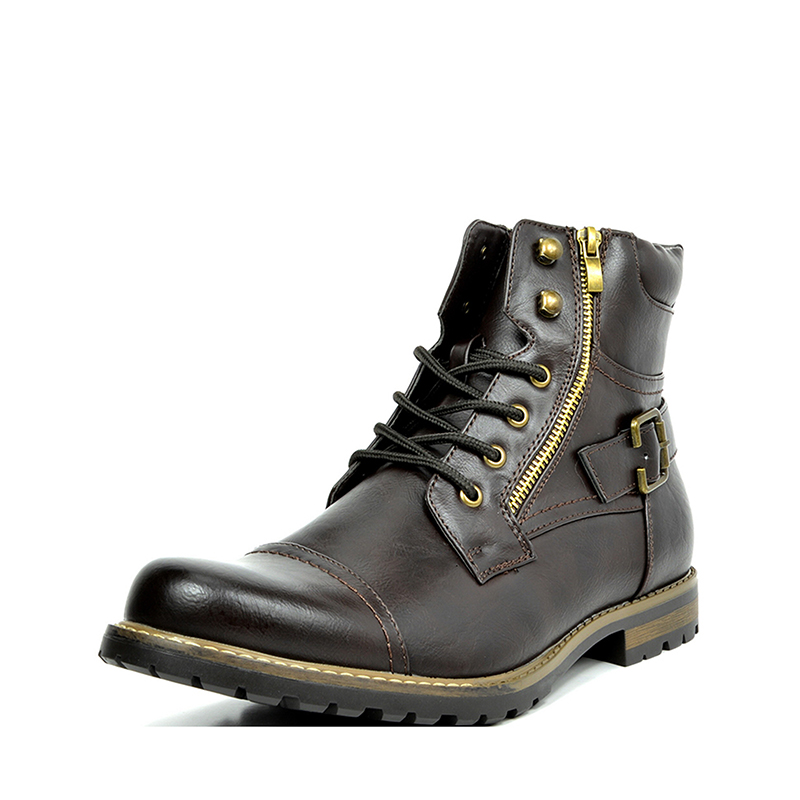 DREAM PAIRS Men s Side Zipper Motorcycle Combat Boots