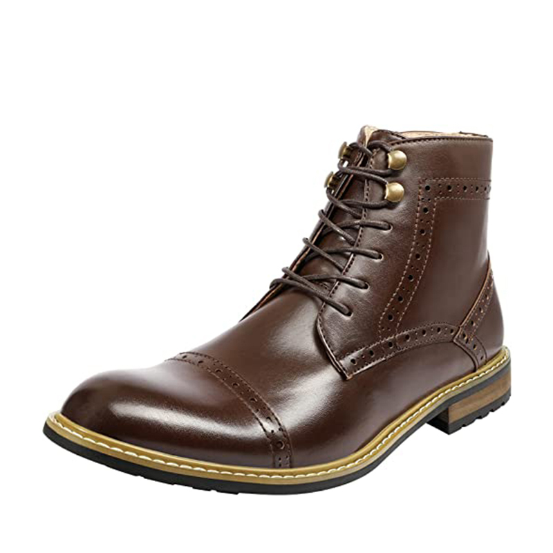 BRUNO MARC Men s Dignified Wingtip Derby Ankle Boots