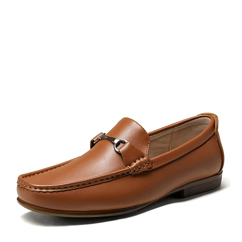 DREAM PAIRS Men s PU Leather Metallic Horsebit Loafers