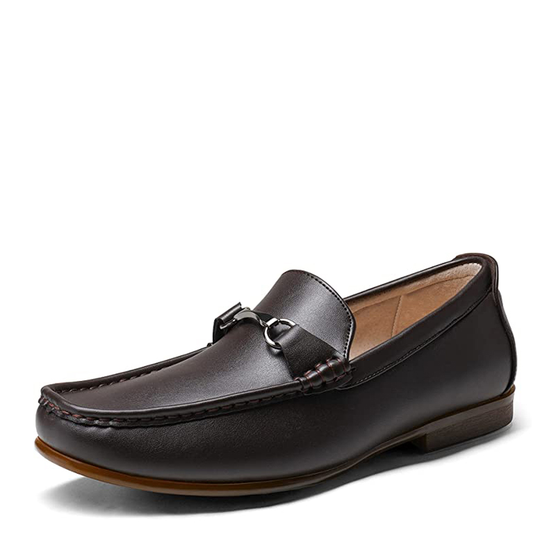 BRUNO MARC Men s Classic Metallic Horsebit Loafers