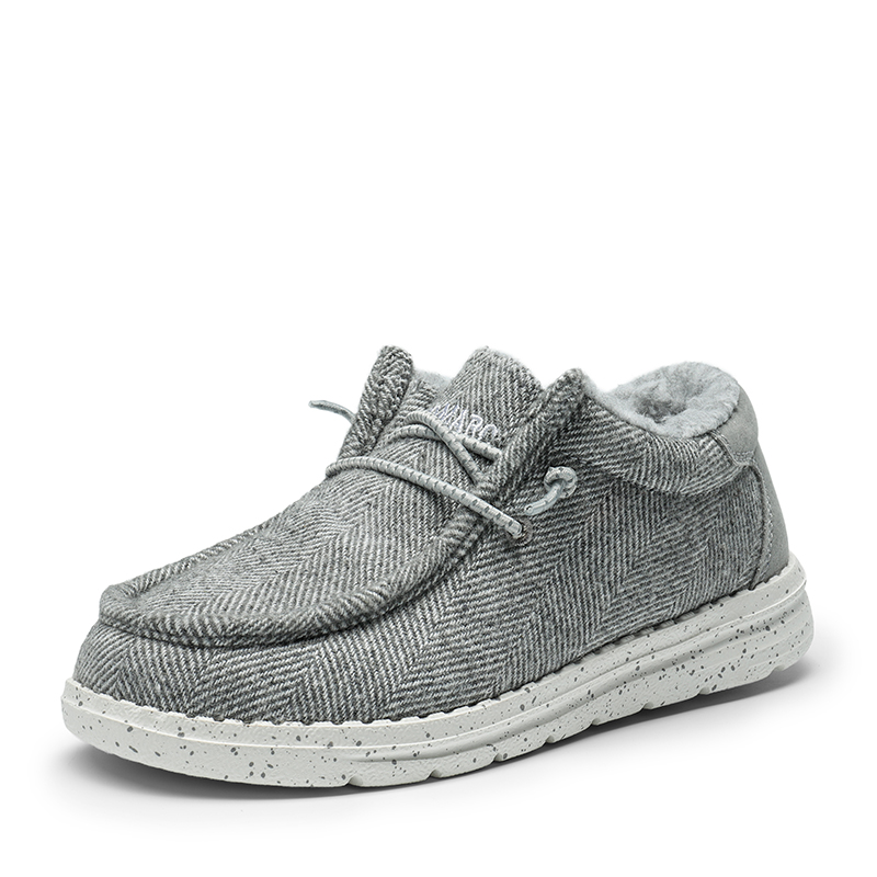 BRUNO MARC Kid s Woollen Winter Slip On Fur Loafer