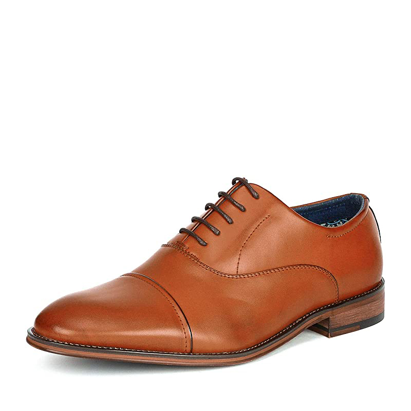BRUNO MARC Men s Wide Fit Cap Toe Oxford Shoes