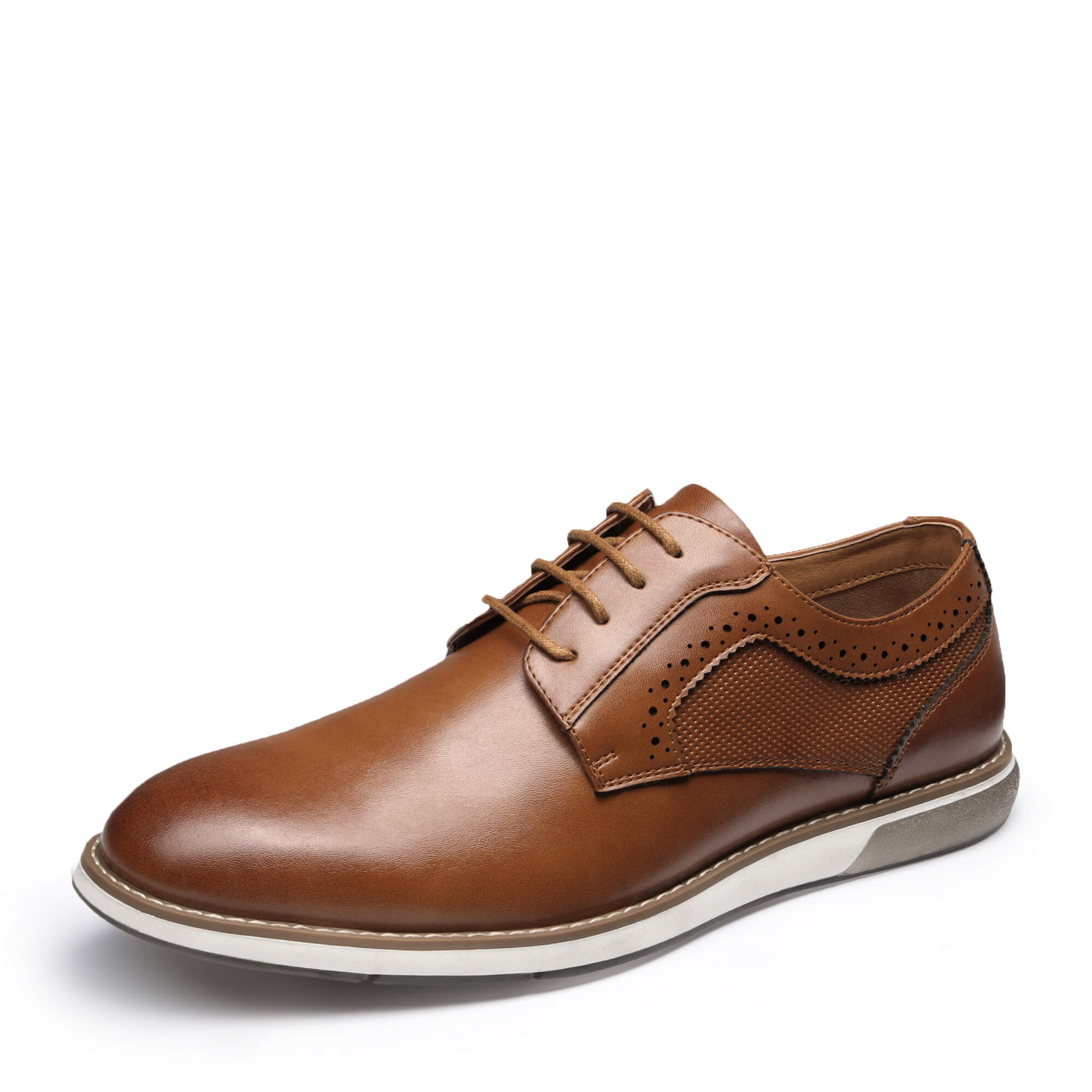 BRUNO MARC CrossFlex GentEdge Men s Polished Plain Toe Oxford Dress Sneakers