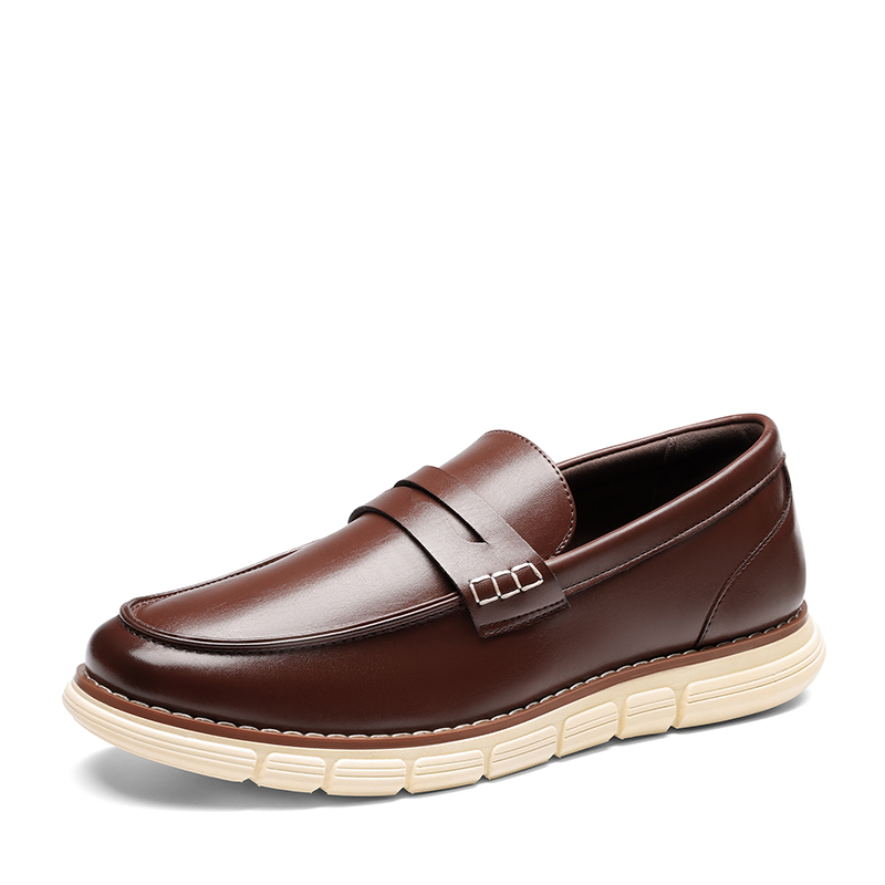 BRUNO MARC  EZFlex GlideBreeze  Men s PU Leather Penny Loafers