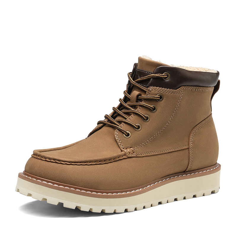 BRUNO MARC Men s Moc Toe Fur Lined Boots