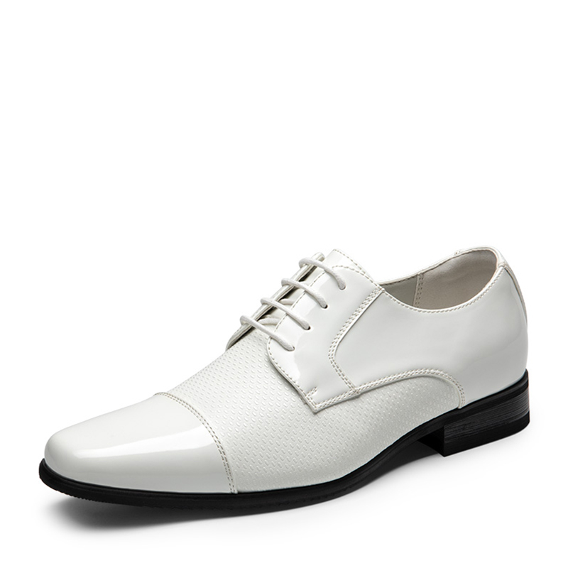 BRUNO MARC Men s Cap Toe Patent Leather Oxford Shoes