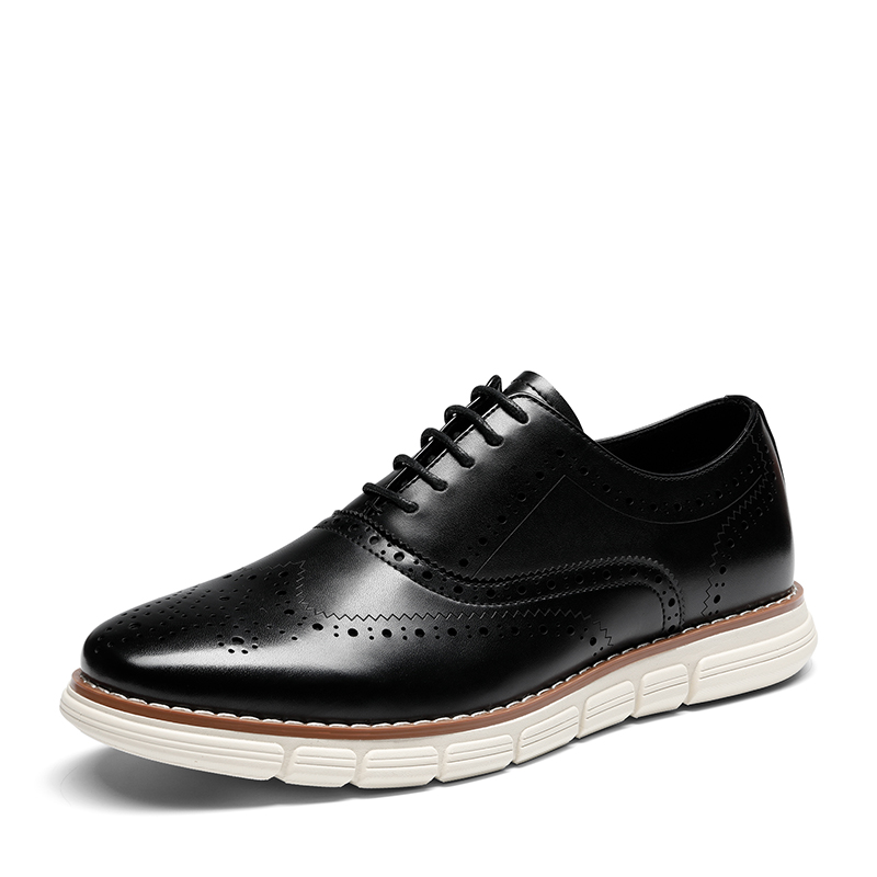 BRUNO MARC CrossFlex NeatPolish Men s Wide PU Leather Dress Sneakers