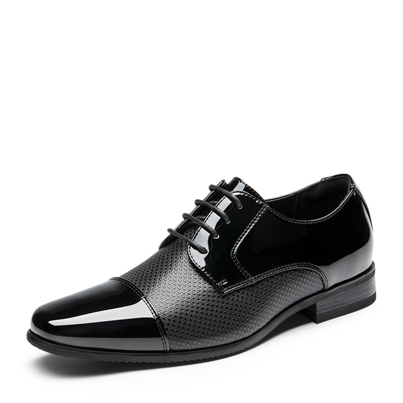 BRUNO MARC Men s Cap Toe Patent Leather Oxford Shoes