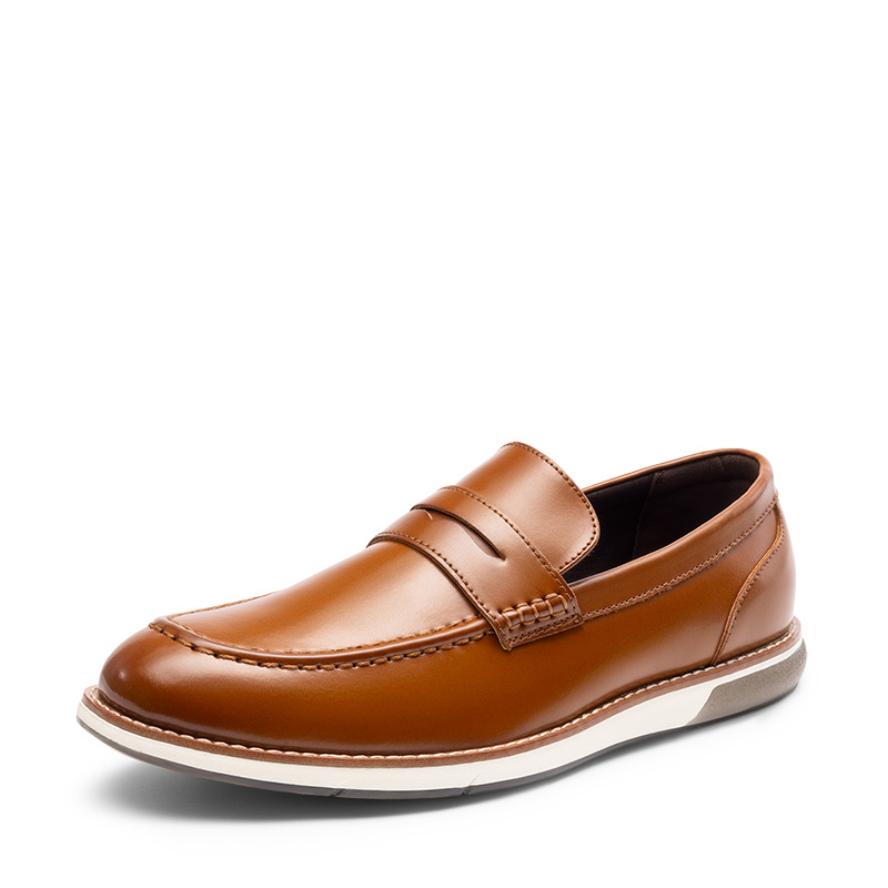 BRUNO MARC Men s Vegan Leather Slip On Penny Loafers