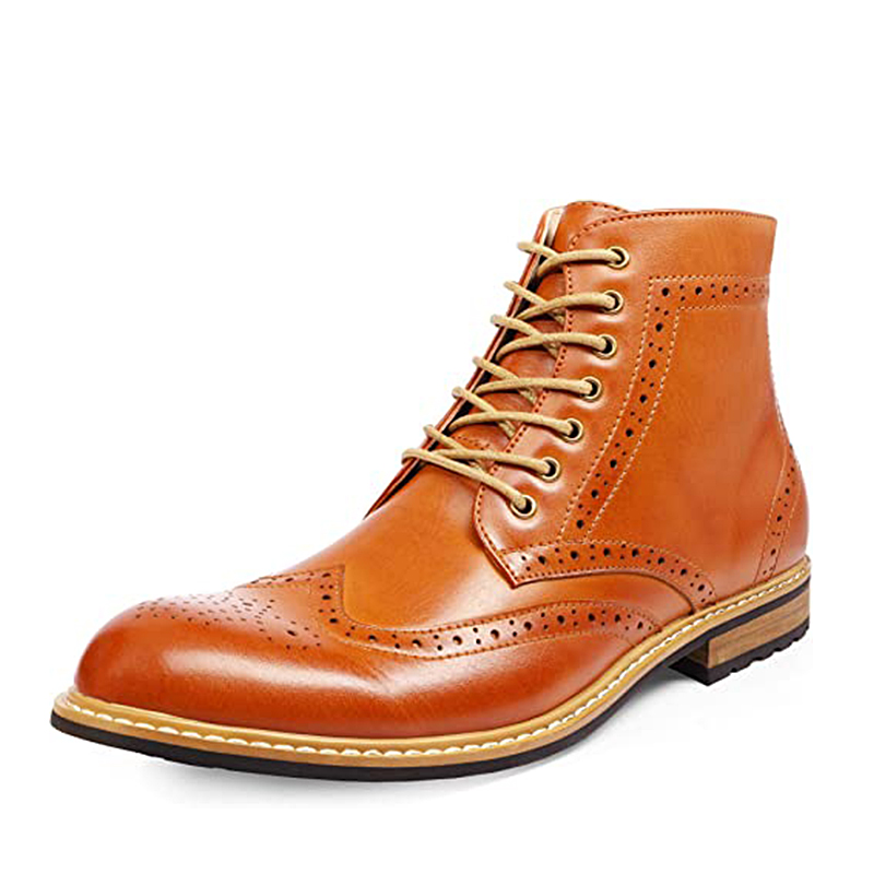 DREAM PAIRS Men s Side Zipper Wingtip Boots