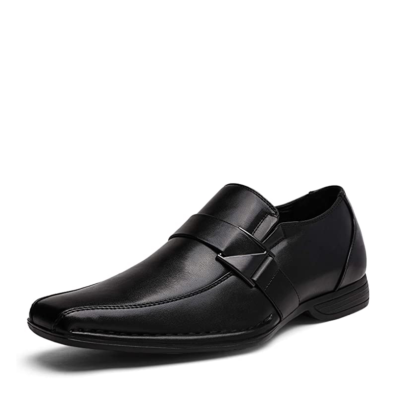 DREAM PAIRS Men s Buckle Strap PU Leather Dress Loafers