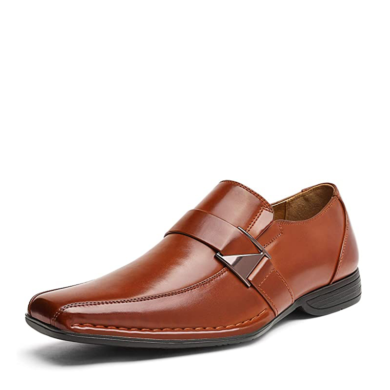 BRUNO MARC Men s Buckle Strap Dress Loafers