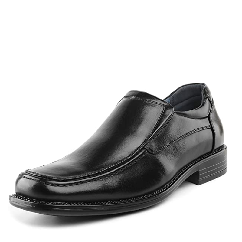 BRUNO MARC Men s Leather Lined Slip On Square Toe Dress Loafers