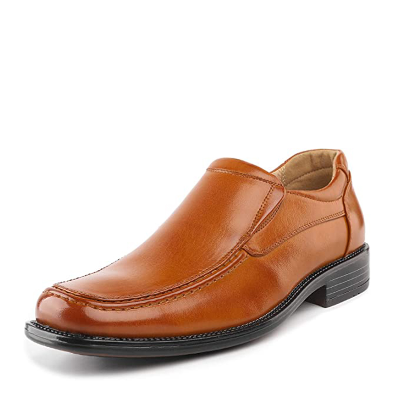 BRUNO MARC Men s Leather Lined Slip On Square Toe Dress Loafers