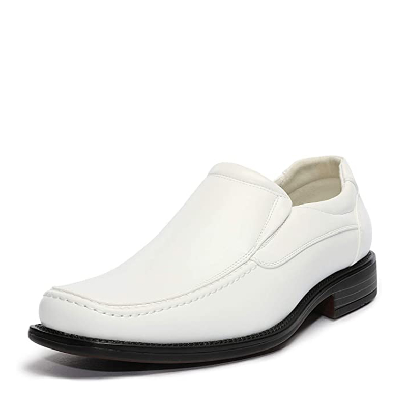 BRUNO MARC Men s Leather Lined Slip On Square Toe Dress Loafers