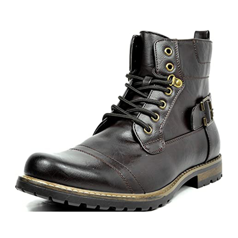 DREAM PAIRS Men s Vegan Leather Motorcyle Combat Boots