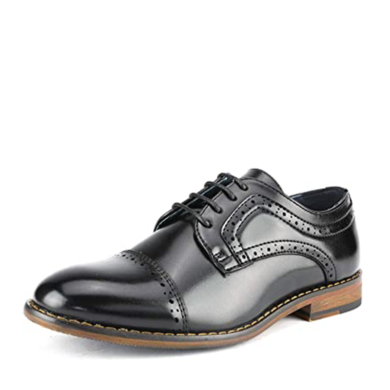BRUNO MARC Boys Non Slip Cap Toe Dress Shoes