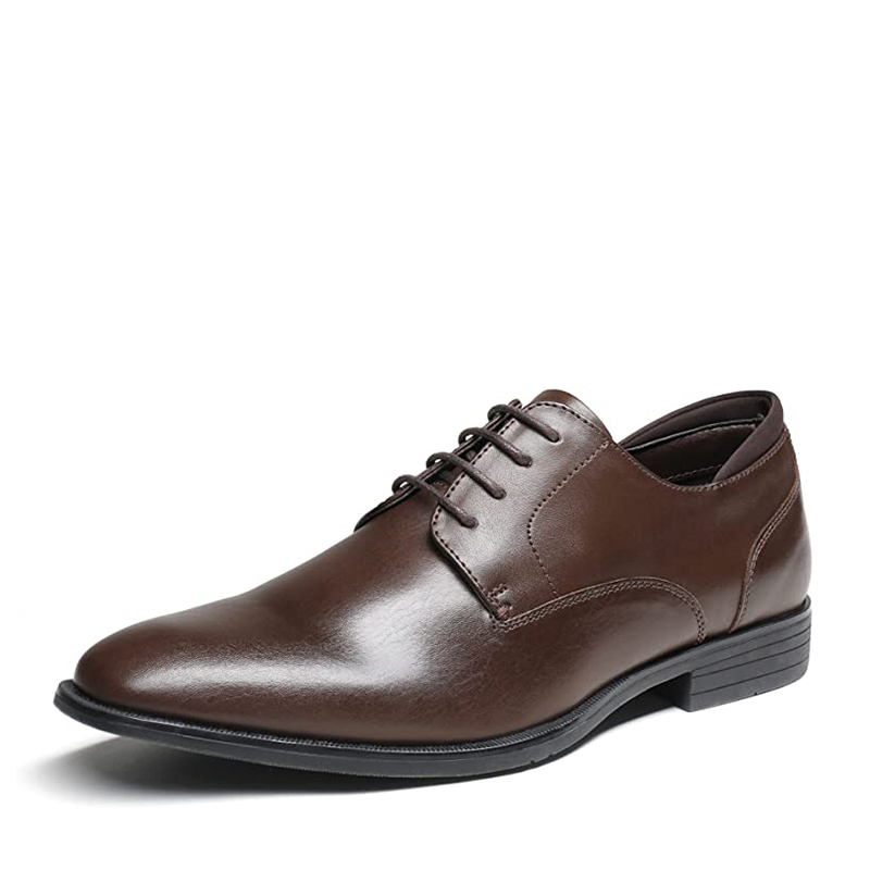 BRUNO MARC Men s Classic Vegan Leather Plain Toe Formal Oxfords