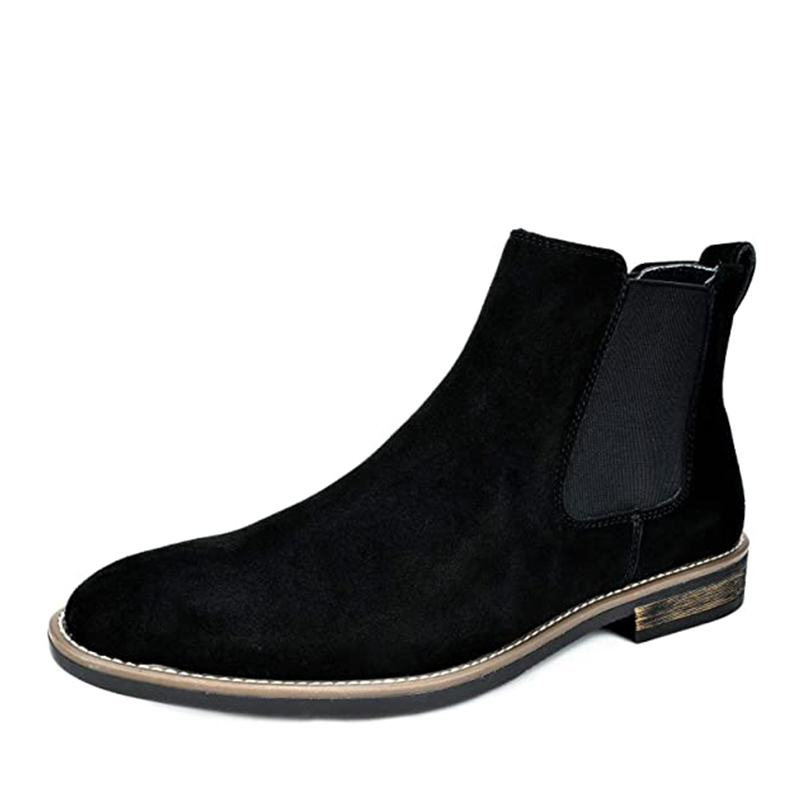 BRUNO MARC Men s Timeless Suede Leather Chelsea Boots