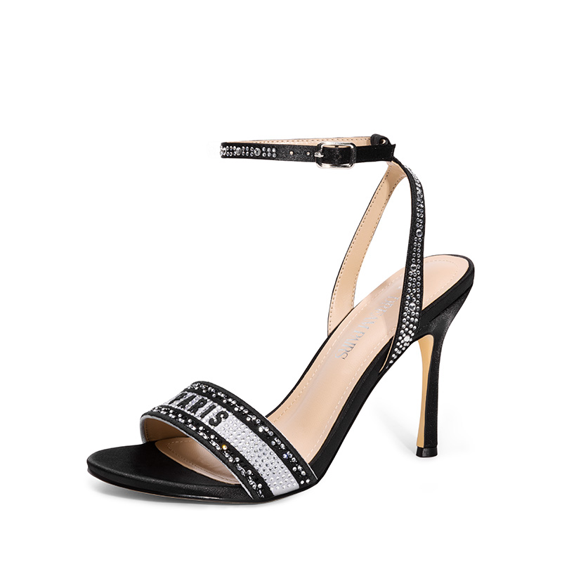 DREAM PAIRS Minimalist Ankle Strap Stiletto Heel Sandals — view 1