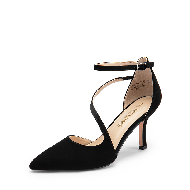 DREAM PAIRS Pointed Toe Ankle Strap Stiletto High Heels — view 1