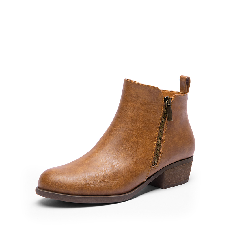 DREAM PAIRS Comfortable Low Heel Ankle Boots