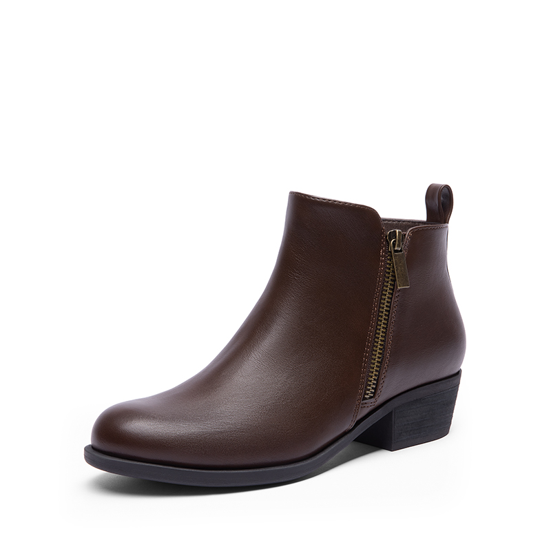 DREAM PAIRS Comfortable Low Heel Ankle Boots