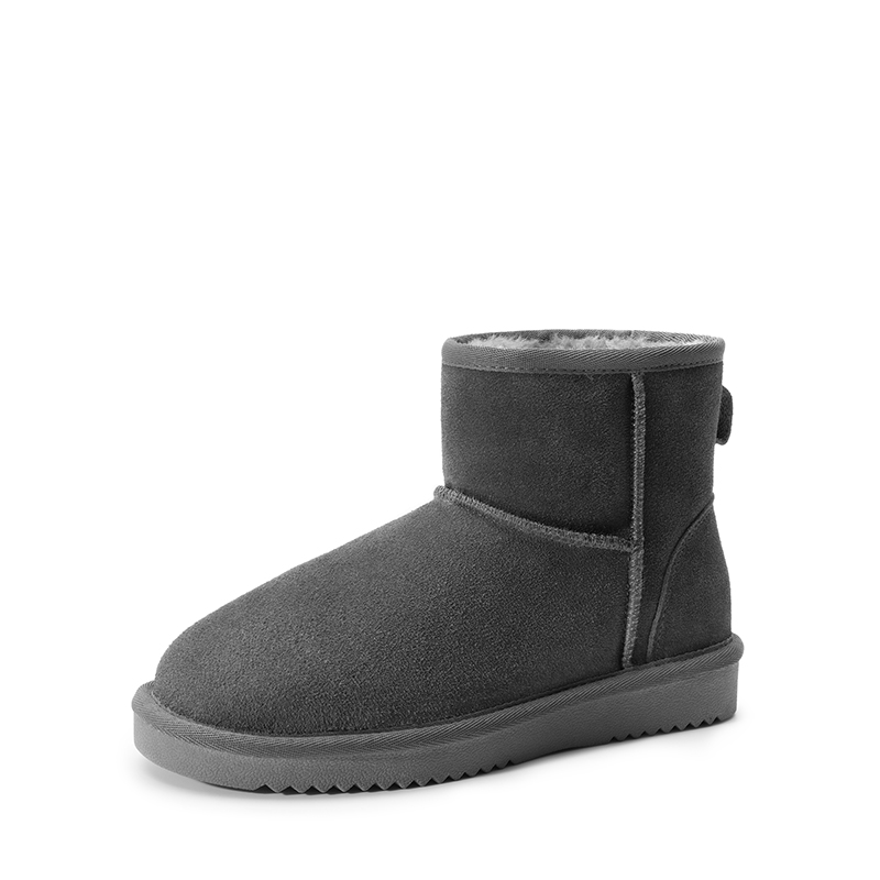 DREAM PAIRS FuzzyClassic Il Low Boot Suede Slip On Snow Ankle Boots