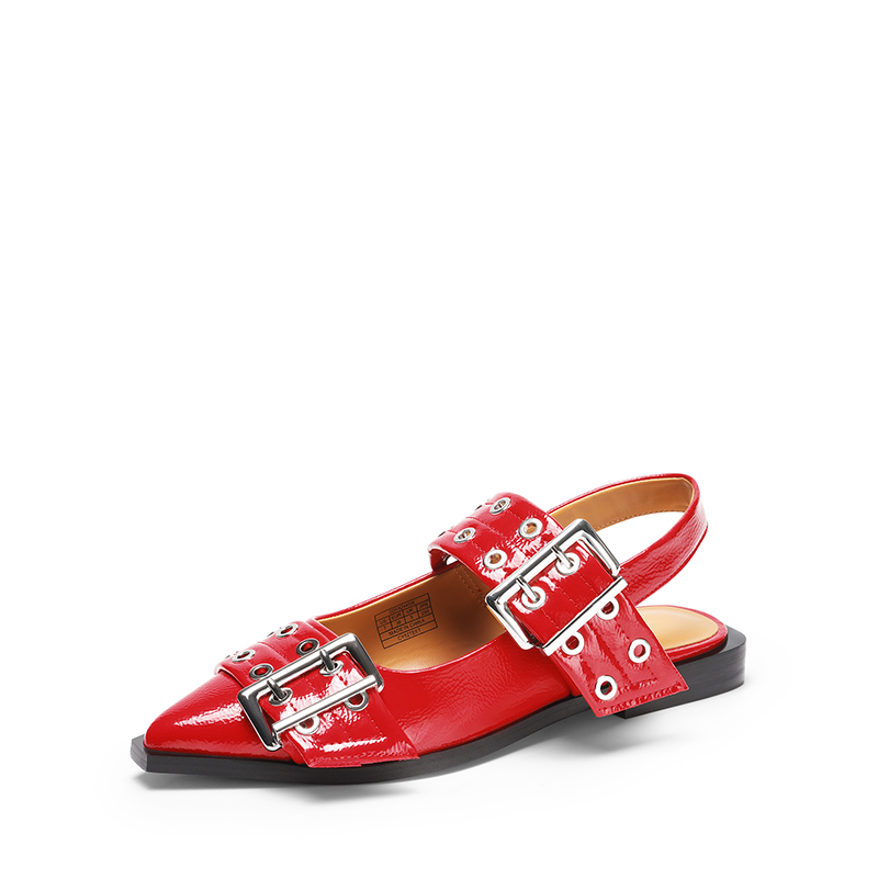 DREAM PAIRS Pointed toe Buckle Slingback Flats