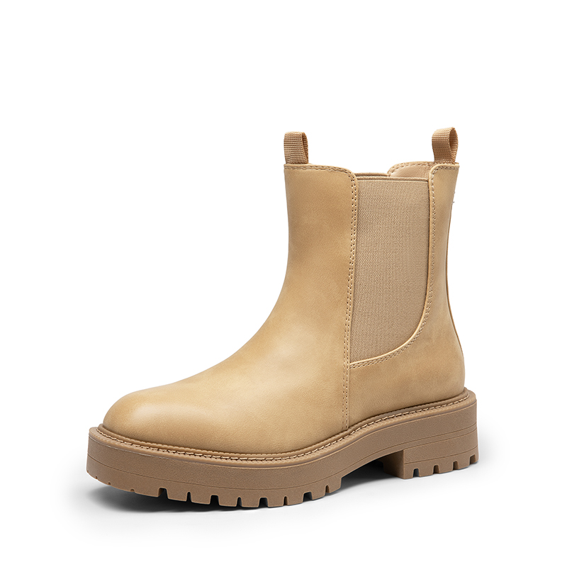 DREAM PAIRS Lug Sole Slip on Chelsea boots