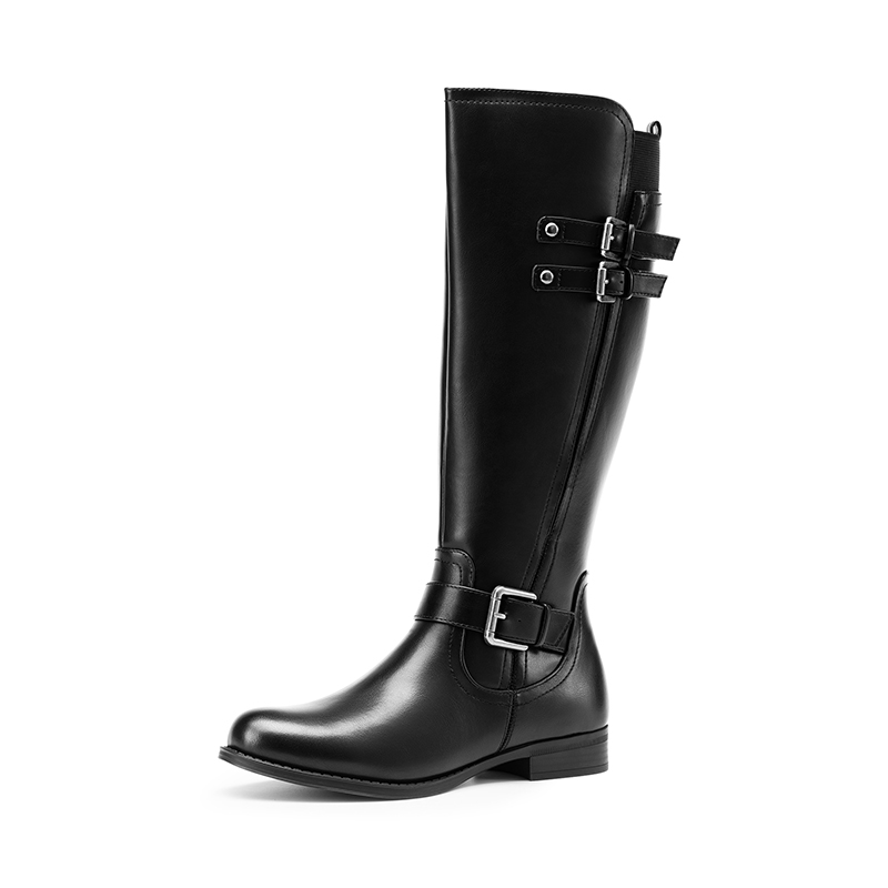 DREAM PAIRS Knee High Buckle Riding Boots — view 1