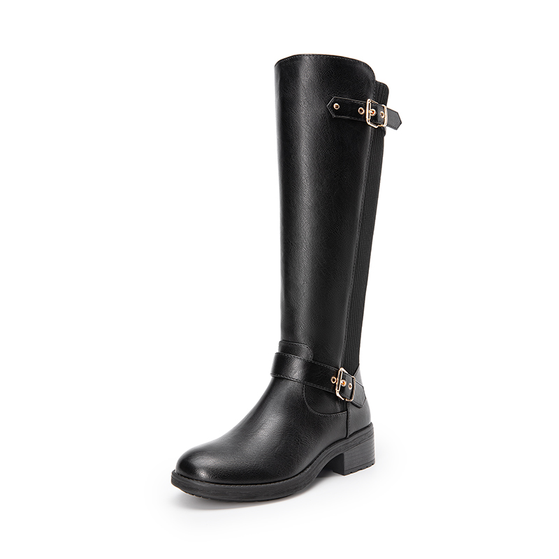 DREAM PAIRS Classic Buckle Riding Knee High Boot — view 1