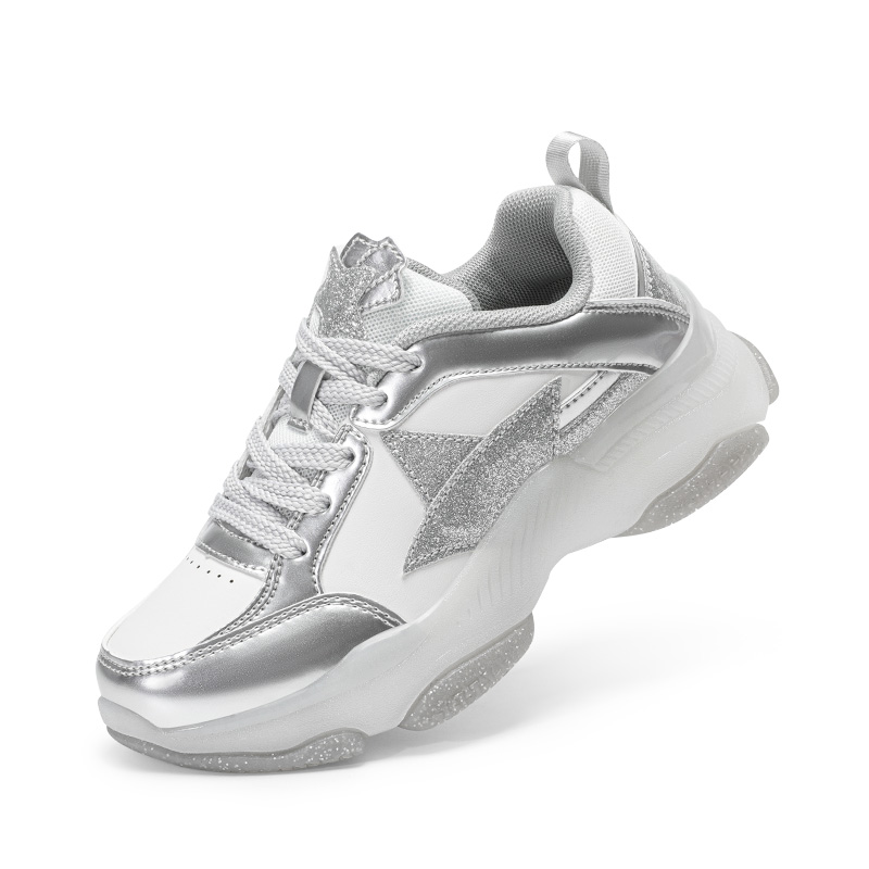 DREAM PAIRS Sparkle StarShimmer Retro inspired Star Accents Sneakers