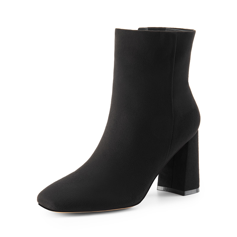 DREAM PAIRS Suqare Toe Block Heel Ankle Boots — view 1