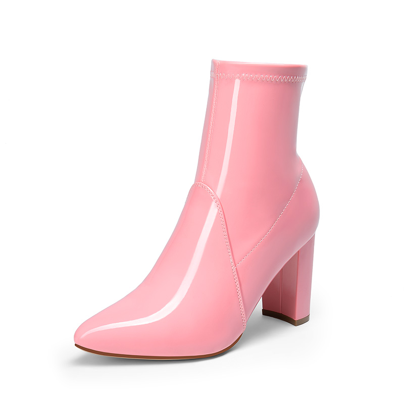 DREAM PAIRS Chic Chunky Heel Ankle Boots