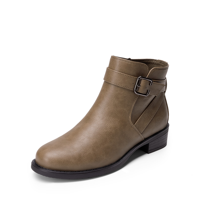 DREAM PAIRS Comfortable Low Block Heel Ankle Boots