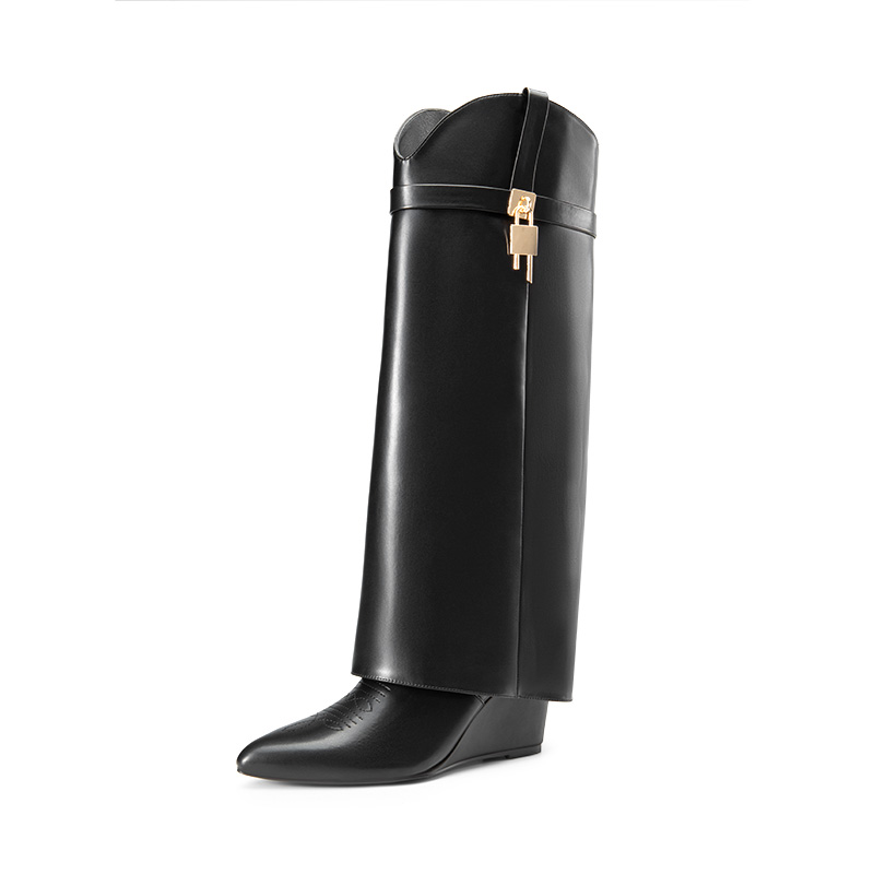 DREAM PAIRS Women   s Fold Over Knee high Boots — view 1