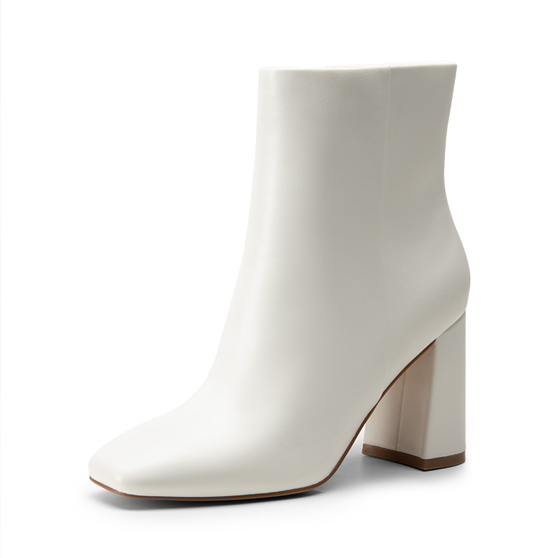 DREAM PAIRS Suqare Toe Block Heel Ankle Boots — view 2