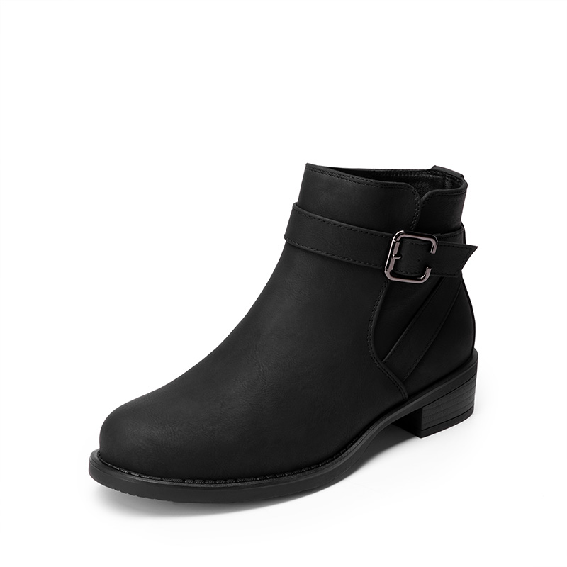 DREAM PAIRS Comfortable Low Block Heel Ankle Boots