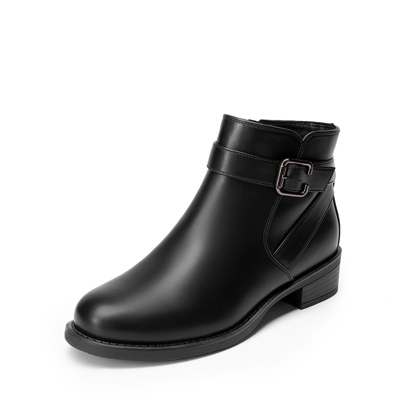 DREAM PAIRS Comfortable Low Block Heel Ankle Boots — view 1