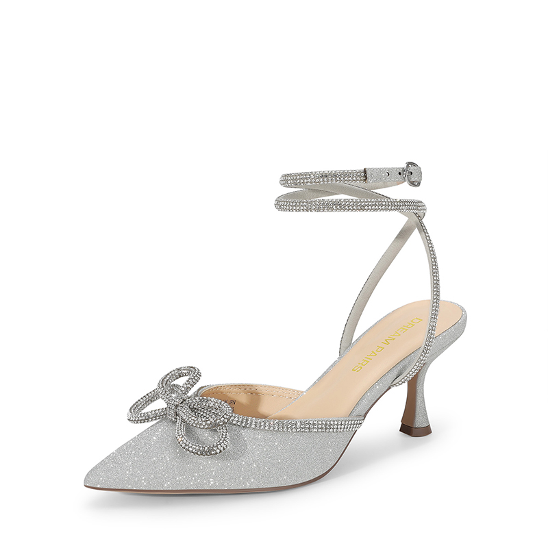 DREAM PAIRS Rhinestone Pointed Toe Slingback Pumps — view 1