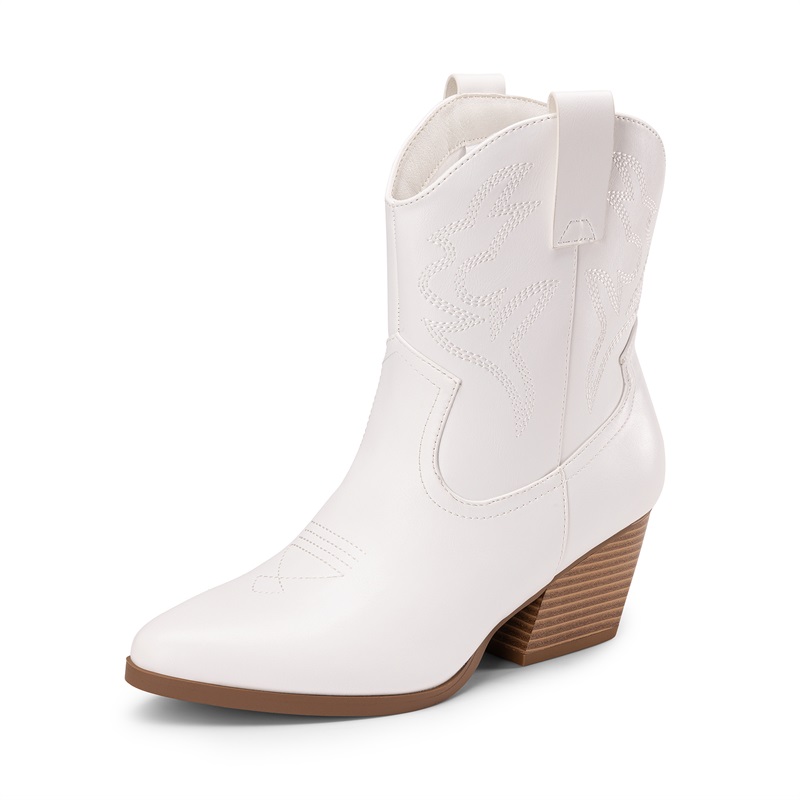 DREAM PAIRS Women s Vegan Leather Cowgirl Ankle Boots
