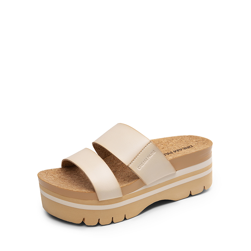 DREAM PAIRS Platform Arch Support Slide Sandals