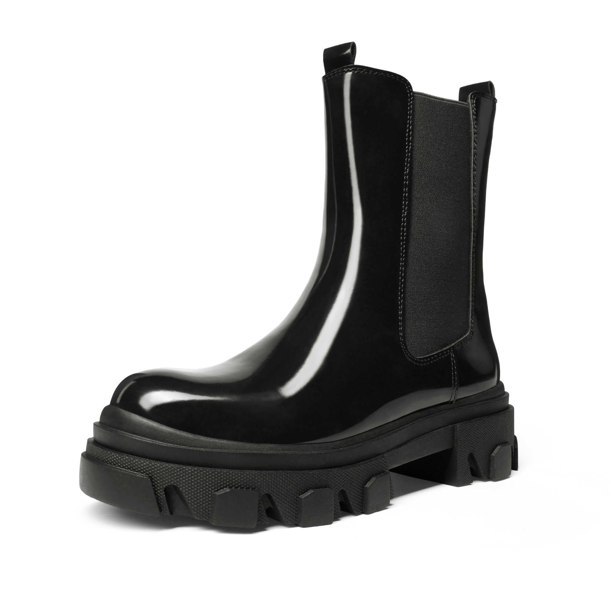 DREAM PAIRS Mid Calf Chunky Chelsea Boots — view 1