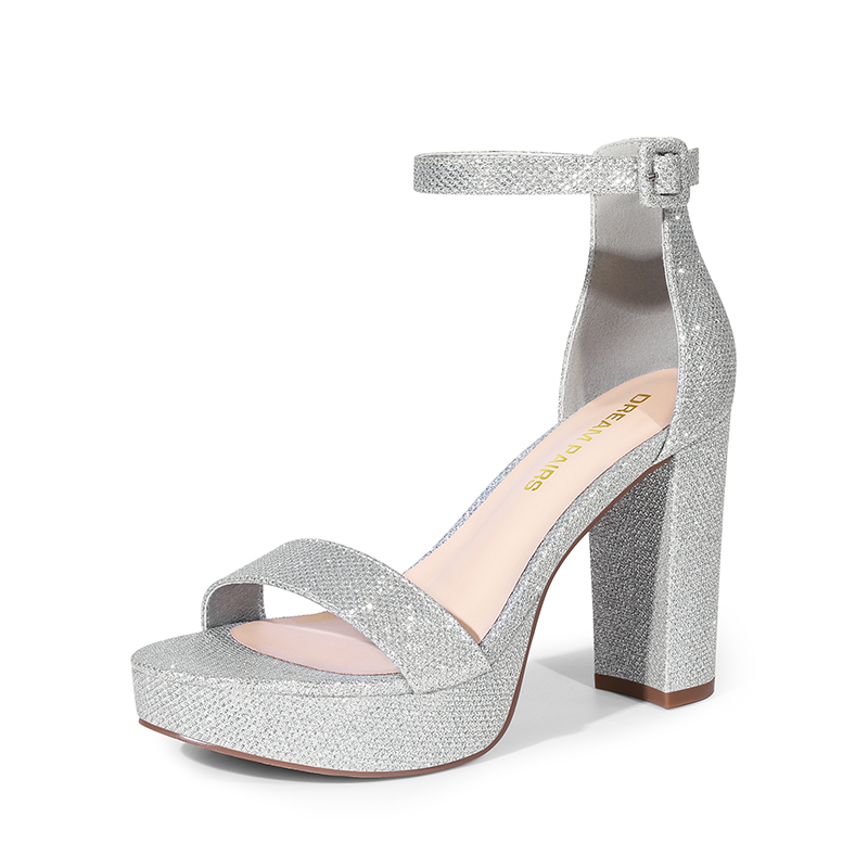 DREAM PAIRS Chunky Heel Platform Ankle Strap Sandals