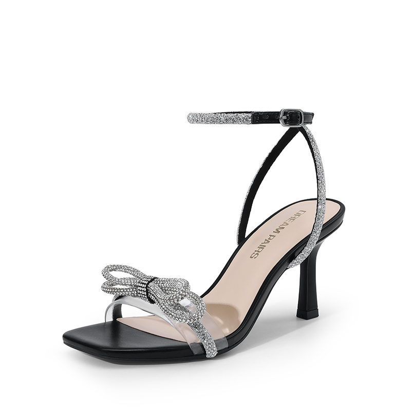DREAM PAIRS Ankle Strap Crystal Rhinestone Heels — view 1